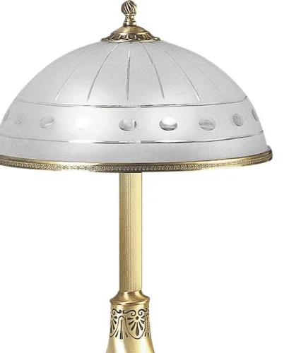 Настольная лампа P 1830 Reccagni Angelo белая 2 лампы, основание античное бронза латунь металл в стиле классический  фото 2
