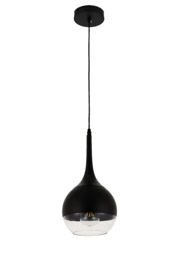 Светильник подвесной Frudo LDP 11003-1 BK Lumina Deco чёрный на 1 лампу, основание чёрное в стиле современный фото 4