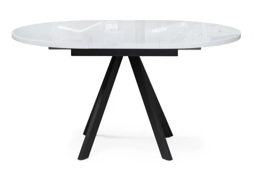 Стеклянный стол Трейси 100(140)х75 белый / черный 516560 Woodville столешница белая из стекло фото 2
