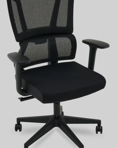 Кресло офисное TopChairs Forward, черный УТ000041376 Stool Group, чёрный/ткань сетка, ножки/пластик/чёрный, размеры - ***** фото 7