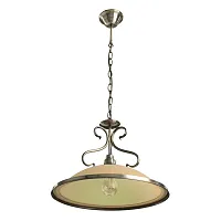 Светильник подвесной SAFARI A6905SP-1AB Arte Lamp бежевый 1 лампа, основание античное бронза в стиле кантри 