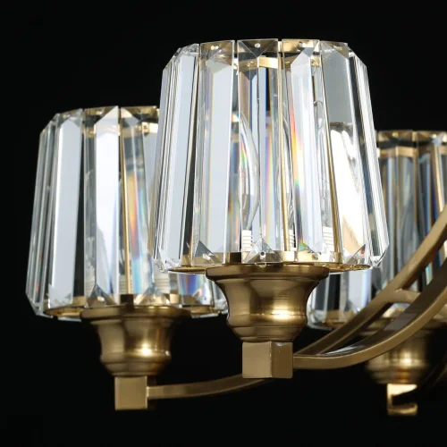 Люстра подвесная Илвита 624011006 MW-Light прозрачная на 6 ламп, основание латунь в стиле классический  фото 7