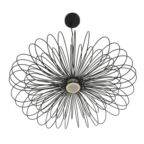 Светильник подвесной LED Camomile 8301/10L Lumion чёрный на 1 лампу, основание чёрное в стиле лофт фото 4