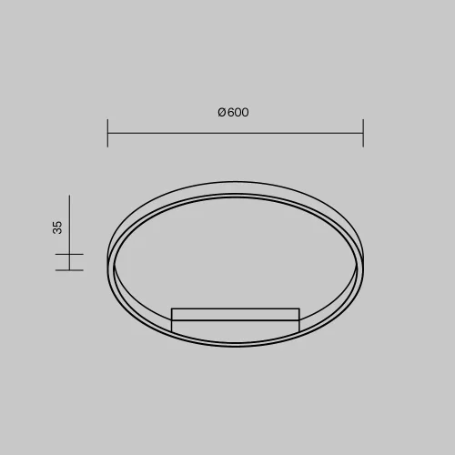 Светильник потолочный LED Rim MOD058CL-L35WK Maytoni белый на 1 лампу, основание белое в стиле современный хай-тек минимализм кольца фото 5
