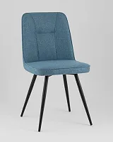 Стул Hedd, синий, сиденье УТ000040529 Stool Group, синий/рогожка, ножки/металл/чёрный, размеры - *855****