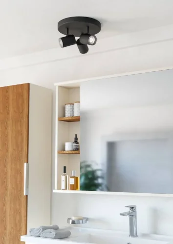 Спот с 3 лампами Consuma 901965 Eglo чёрный GU10 в стиле современный фото 2 Спот с 3 лампами Consuma 901965 Eglo чёрный GU10 в стиле современный фото 2