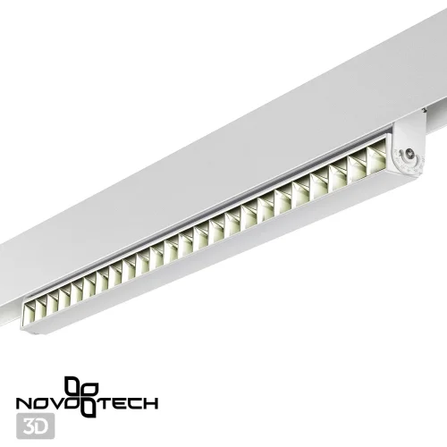 Трековый светильник для низковольтного шинопровода LED Flum 358544 Novotech белый для шинопроводов серии Flum фото 4