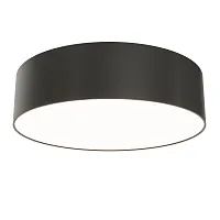 Светильник потолочный LED Zon C032CL-24W3K-RD-B Maytoni белый 1 лампа, основание чёрное в стиле современный круглый тарелка