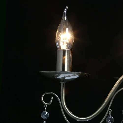 Люстра подвесная Аврора 371015505 DeMarkt без плафона на 5 ламп, основание античное бронза в стиле классический  фото 5