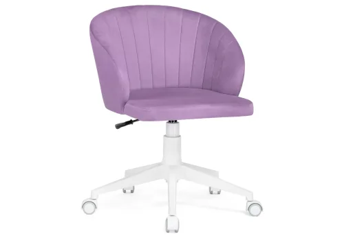 Компьютерное кресло Пард сиреневый 464232 Woodville, фиолетовый/велюр, ножки/пластик/белый, размеры - *870***590*600