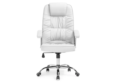 Компьютерное кресло Rik white 15548 Woodville, белый/искусственная кожа, ножки/металл/хром, размеры - ****640*660 фото 2