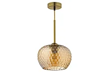 Светильник подвесной Davagna E 1.P4 C Arti Lampadari янтарный золотой 1 лампа, основание золотое в стиле современный 
