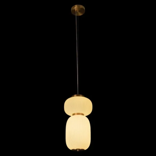 Светильник подвесной LED Duff 10422/B LOFT IT белый на 1 лампу, основание бронзовое в стиле современный фото 2