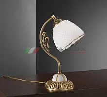 Настольная лампа p 8606 p Reccagni Angelo белая 1 лампа, основание античное бронза латунь дерево металл в стиле классический 