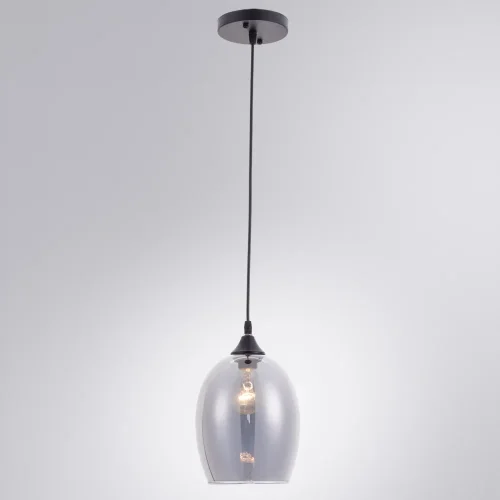 Светильник подвесной Propus A4344SP-1BK Arte Lamp серый 1 лампа, основание чёрное в стиле современный  фото 2