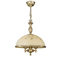 Люстра подвесная  L 6208/38 Reccagni Angelo жёлтая на 3 лампы, основание античное бронза в стиле классика 