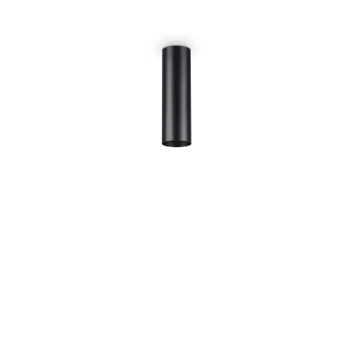 Светильник накладной LOOK PL1 H20 NERO Ideal Lux чёрный 1 лампа, основание чёрное в стиле модерн круглый