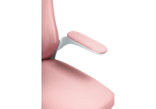 Компьютерное кресло Konfi pink / white 15331 Woodville, розовый/сетка ткань, ножки/металл/белый, размеры - *1110***600*660 фото 9