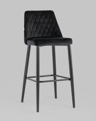 Стул барный Меган велюр черный УТ000025285 Stool Group, чёрный/велюр, ножки/металл/чёрный, размеры - ***** фото 2