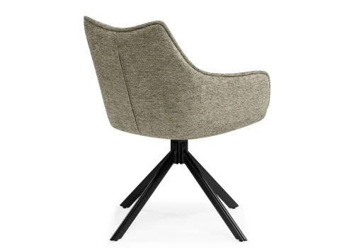 Стул на металлокаркасе Denever beige / black 15837 Woodville, бежевый/текстиль, ножки/металл/чёрный, размеры - ****580*610мм фото 4