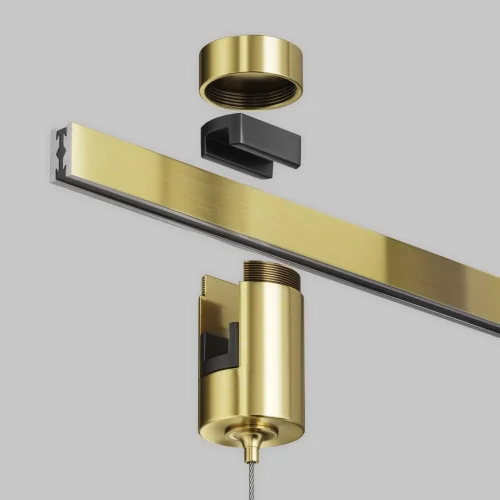 Коннектор с тросовым подвесом Tau в шинопровод Flarity латунь TRA154SW-1BS Maytoni латунь в стиле хай-тек современный для светильников серии Magnetic trаck system Flarity flarity магнитная фото 4