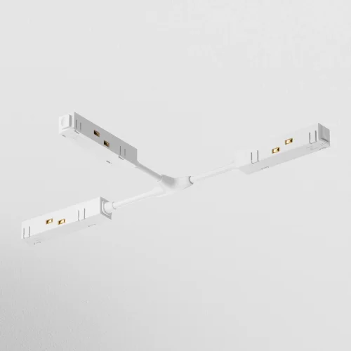 Коннектор питания Т-образный Magnetic track system Gravity TRA004CWT-22W Maytoni белый в стиле современный хай-тек для светильников серии Magnetic track system Gravity подвесной встраиваемый накладной gravity магнитная магнитный фото 6