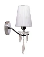 Бра Alessia LDW 1726-1 CHR Lumina Deco белый 1 лампа, основание хром в стиле классический 