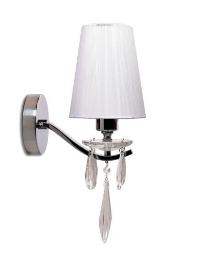 Бра Alessia LDW 1726-1 CHR Lumina Deco белый на 1 лампа, основание хром в стиле классический 