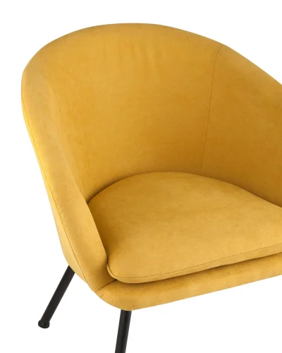 Кресло Декстер, охра УТ000001794 Stool Group, жёлтый/ткань, ножки/металл/чёрный, размеры - ****710*660мм фото 2