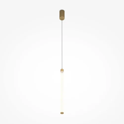 Светильник подвесной LED Ray P022PL-L20G3K Maytoni белый на 1 лампу, основание золотое в стиле современный трубочки фото 8