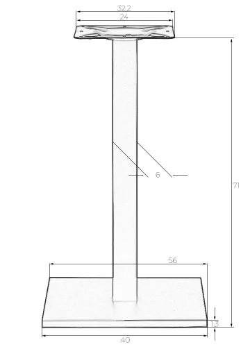 Подстолье обеденное 2002-1-LMS GRACE Dobrin столешница из фото 3