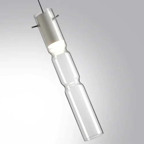 Светильник подвесной LED Scrow 5059/5LB Odeon Light прозрачный 1 лампа, основание белое в стиле современный трубочки фото 5