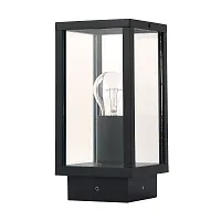 Парковый светильник Pot A1631FN-1BK Arte Lamp уличный IP54 чёрный 1 лампа, плафон прозрачный в стиле современный E27