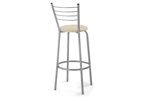 Барный стул Sadov ваниль в крапинку / светлый мусс 459664 Woodville, бежевый/искусственная кожа, ножки/металл/серый, размеры - ****410*470 фото 4