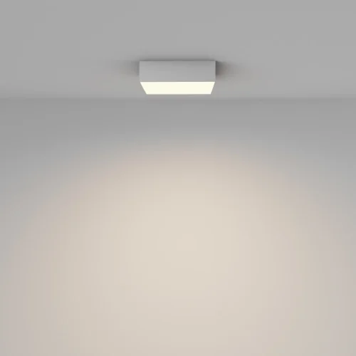 Светильник потолочный LED Zon C032CL-24W3K-SQ-W Maytoni белый на 1 лампу, основание белое в стиле современный квадраты фото 7