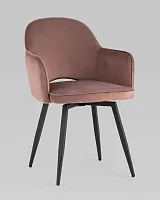 Стул Венера вращающийся, велюр пыльно-розовый NP УТ000037253 Stool Group, /, ножки//чёрный, размеры - *850***585*645