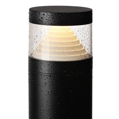 Парковый светильник LED Hulk 7140/20GLA Odeon Light уличный IP65 чёрный на 1 лампу, плафон чёрный белый в стиле современный хай-тек LED фото 6