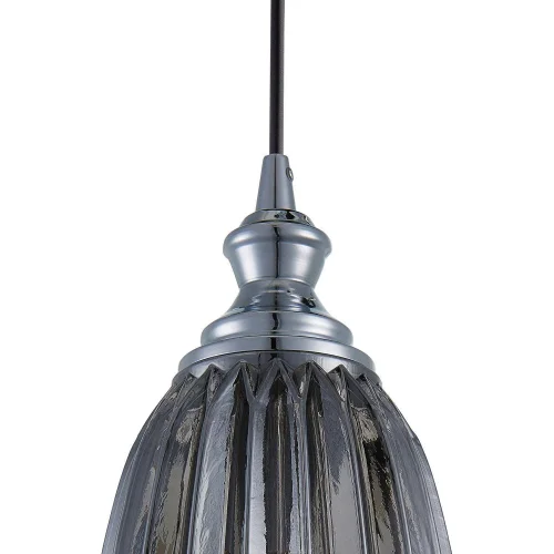 Светильник подвесной Corruga 2186-1P Favourite серый прозрачный 1 лампа, основание хром в стиле современный  фото 3