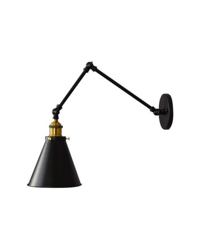 Бра Rubi LDW B007-2 BK Lumina Deco чёрный на 1 лампа, основание чёрное в стиле лофт 