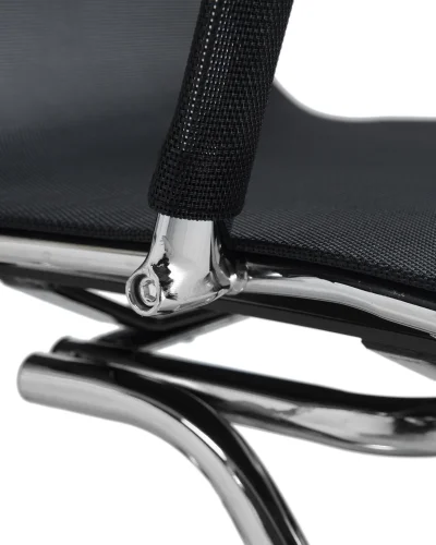 Офисное кресло для посетителей 102N_Mesh-LMR CODY MESH, цвет сиденья черный, цвет основания хромированная сталь Dobrin, чёрный/сетка, ножки/металл/хром, размеры - ****535*600 фото 9