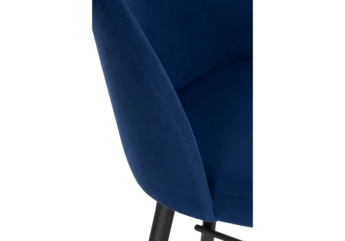 Барный стул Сондре темно-синий / черный  504192 Woodville, синий/велюр, ножки/металл/чёрный, размеры - ****500*600 фото 6