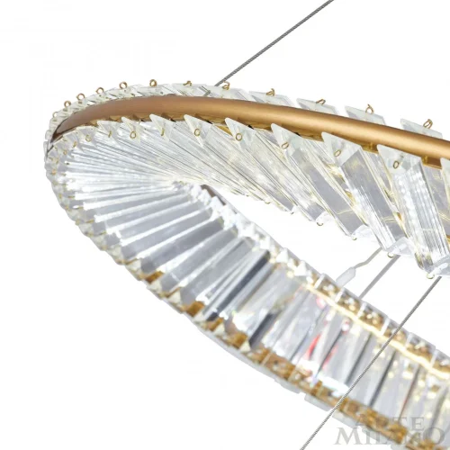 Люстра подвесная LED с пультом AM-Venezia 318033/D800-D600-D400 BS Arte Milano прозрачная на 1 лампу, основание латунь в стиле современный кольца с пультом фото 5