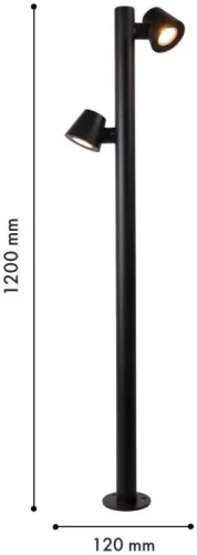 Парковый светильник LED Bio 4744-2F Favourite уличный IP54 чёрный на 1 лампу, плафон чёрный в стиле современный LED фото 3