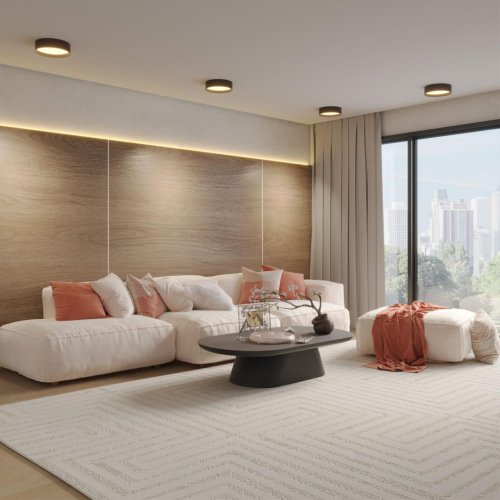 Светильник потолочный LED с переключателем цветовой температуры Orbis 359601 Novotech белый чёрный на 1 лампу, основание чёрное в стиле современный хай-тек круглый фото 3