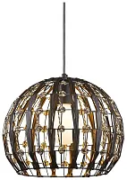 Светильник подвесной 566-726-01 Velante коричневый 1 лампа, основание коричневое в стиле кантри 