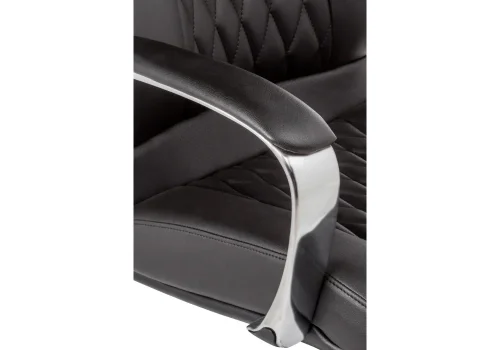 Компьютерное кресло Damian black / satin chrome 15430 Woodville, чёрный/экокожа, ножки/металл/хром, размеры - *1330***650* фото 9