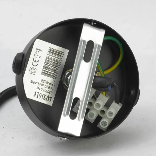 Светильник подвесной лофт Centereach GRLSP-9888 Lussole без плафона 1 лампа, основание чёрное в стиле лофт  фото 5