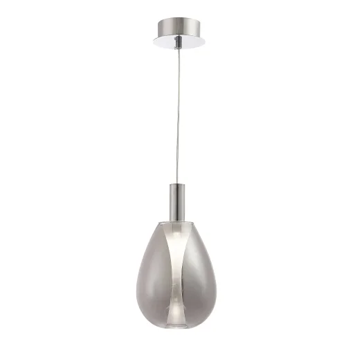 Светильник подвесной LED GAUDI SP4W LED SMOKE Crystal Lux серый на 1 лампу, основание хром в стиле современный фото 2