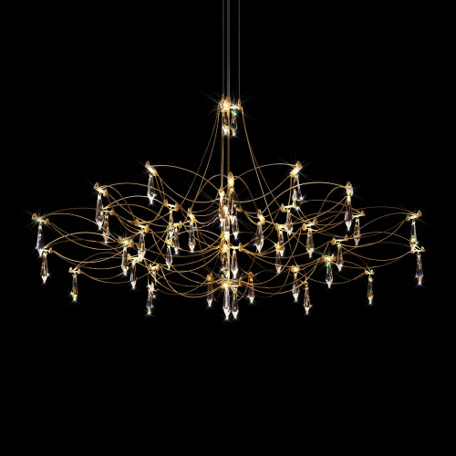 Люстра подвесная ЛЕД Мира / Mira 10590/1000 Gold Asfour LOFT IT прозрачная на 1 лампу, основание золотое в стиле арт-деко капли фото 6 Люстра подвесная ЛЕД Мира / Mira 10590/1000 Gold Asfour LOFT IT прозрачная на 1 лампу, основание золотое в стиле арт-деко капли фото 6
