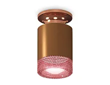 Светильник накладной Techno spot XS6304151 Ambrella light коричневый 1 лампа, основание коричневое в стиле современный круглый